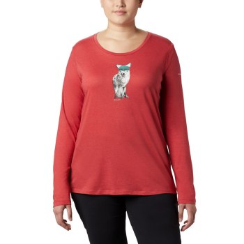 Columbia Ženske Majice S Kapuljačom - Ruby Falls Long Sleeve Plus Size Crvene | NZYQ-45186
